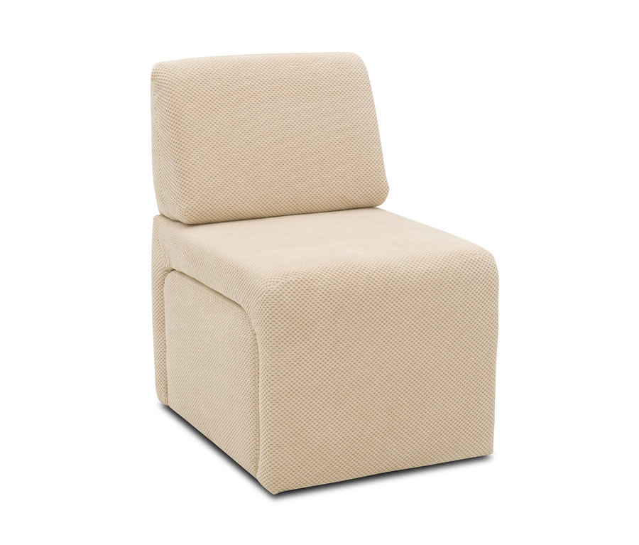 Beiger DOMO collection Sessel mit Hocker »Bergen«.