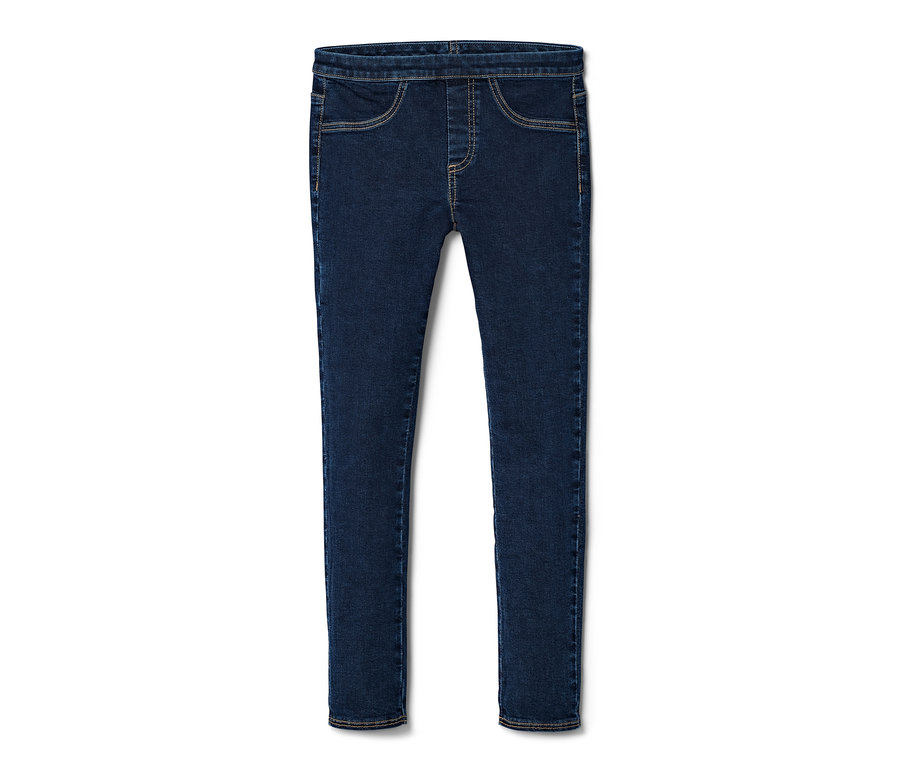 Dunkelblaue Kinder-Treggings – Fit »Jule« auf weißem Hintergrund.