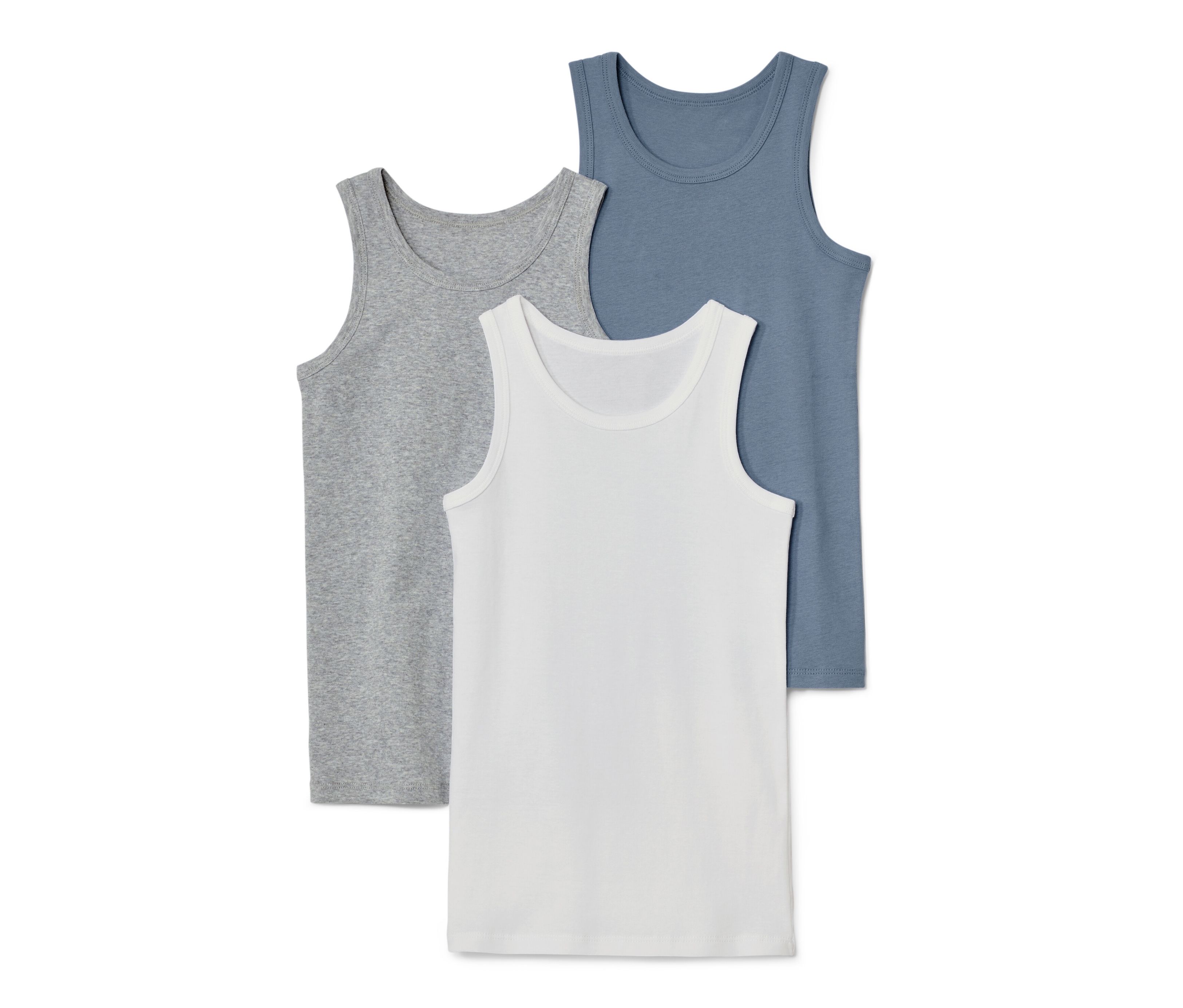 Tchibo - 3 Kinder-Unterhemden - Jungen - Gr. 146/152 - blau