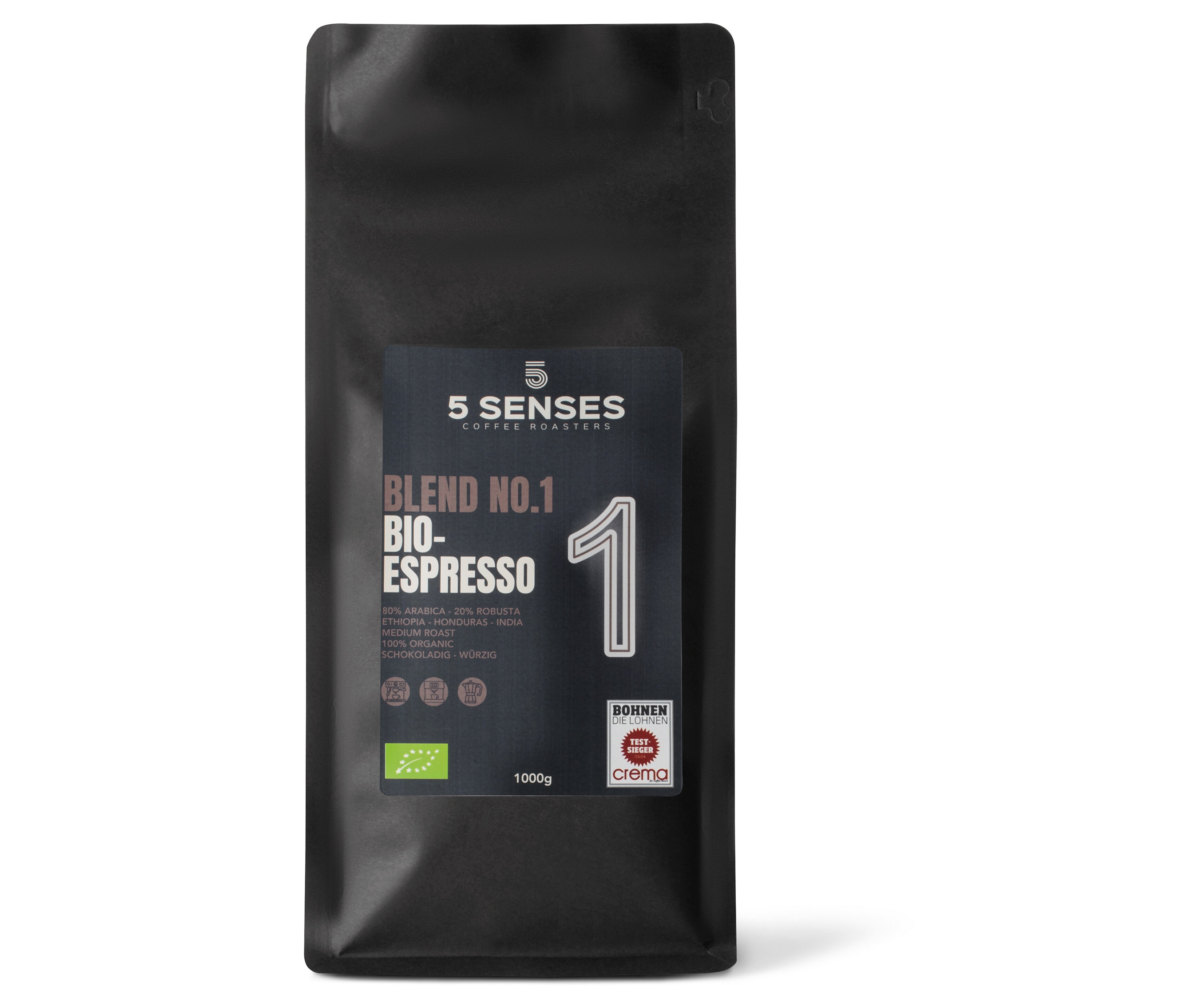 5 Senses - Blend No.1 Bio-Espresso - 1 kg Ganze Bohne - Intensität: 5/6. 5 Senses - Blend No.1 Bio-Espresso - 1 kg Ganze Bohne - Intensität: 5/6 <![CDATA[5 Senses - Blend No.1 Bio-Espresso - 1 kg Ganze Bohne Aufbewahrungshinweise: Trocken, dunke Espresso Ganze günstig Kaufen-5 Senses - Blend No.1 Bio-Espresso - 1 kg Ganze Bohne - Intensität: 5/6. 5 Senses - Blend No.1 Bio-Espresso - 1 kg Ganze Bohne - Intensität: 5/6 <![CDATA[5 Senses - Blend No.1 Bio-Espresso - 1 kg Ganze Bohne Aufbewahrungshinweise: Trocken, dunke