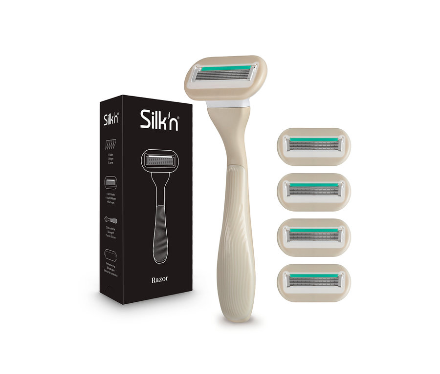 Silk'n IPL Haarentferner »Infinity Fast« Rasierer und vier Ersatzklingen.