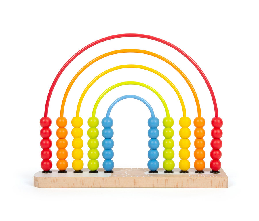small foot Motorikschleife und Abakus-Regenbogen.