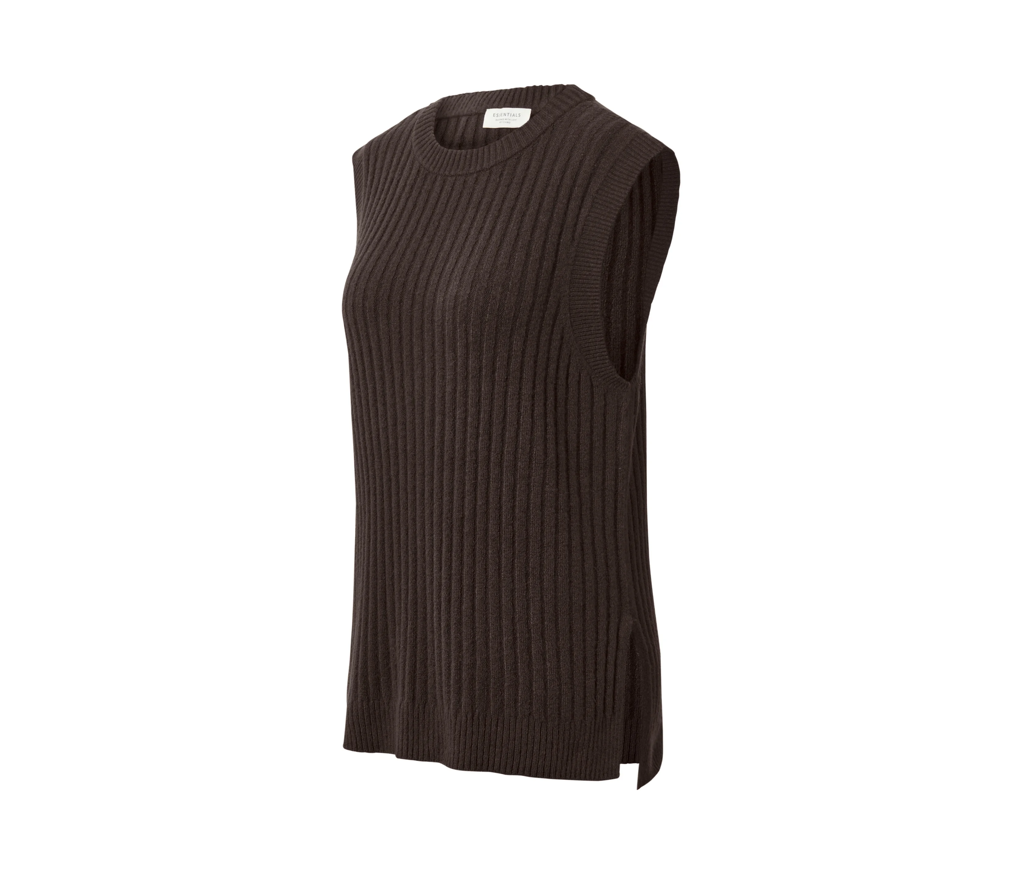 Baumwolle Damen günstig Kaufen-Tchibo - Strick-Pullunder - Damen - Gr. L - dunkelbraun. Tchibo - Strick-Pullunder - Damen - Gr. L - dunkelbraun <![CDATA[Strick-Pullunder Farbe: Dunkelbraun meliert Material: 53% Baumwolle (aus ökologischem Anbau), 26% Polyester (recycelt), 17% Polyamid,