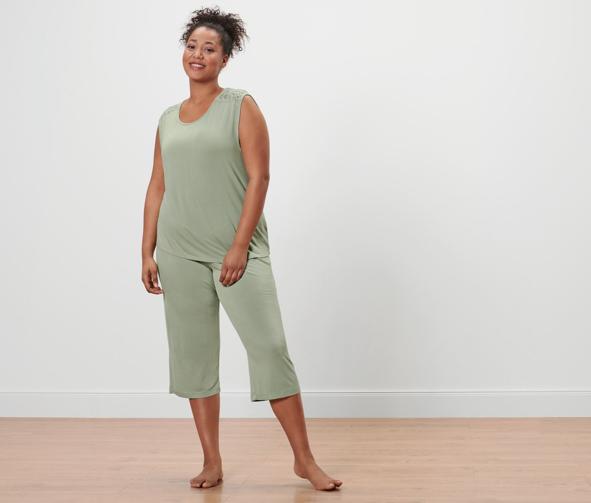 Thumbnail - Tchibo - Pyjama - Damen - Gr. S - grün