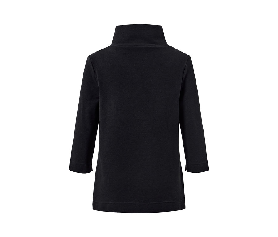 Schwarzes Sweatshirt mit 3/4-Arm.