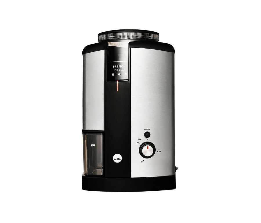 Silberne Wilfa Kaffeemühle »Svart Nymalt«.