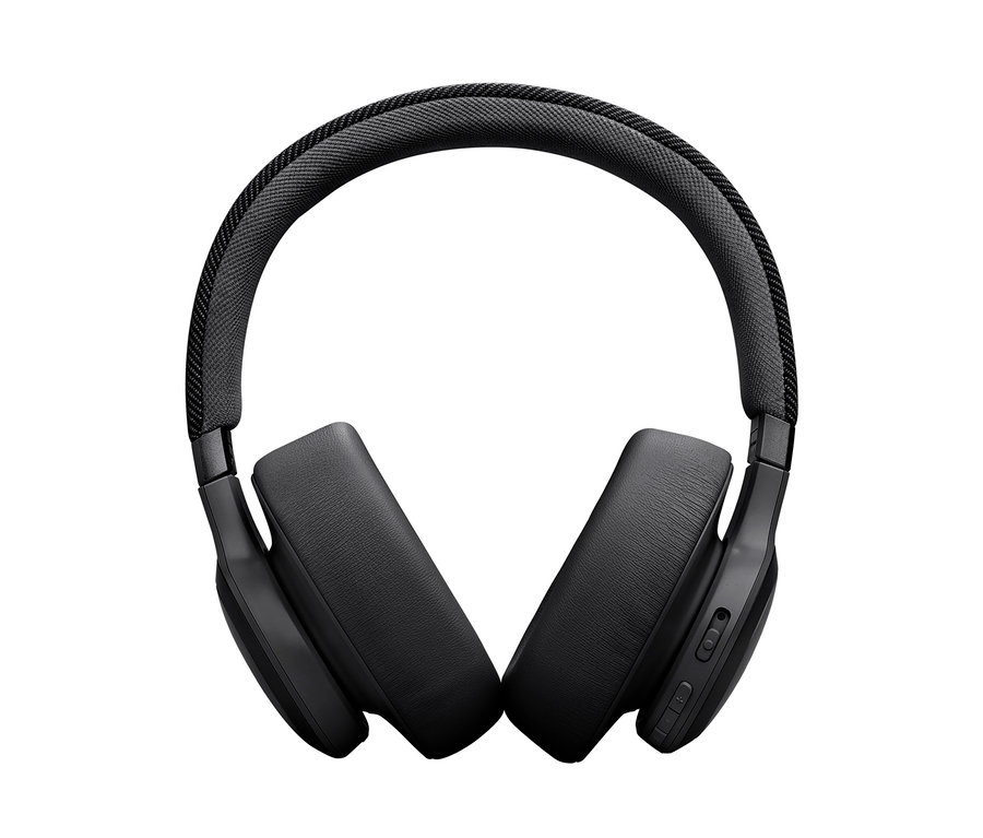 Schwarze JBL Kopfhörer Live 770 NC Over Ear auf weißem Hintergrund.