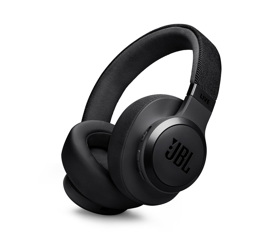 Schwarzer JBL Kopfhörer Live 770 NC Over Ear auf weißem Hintergrund.