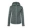 Grüne Strickfleece-Jacke mit Reißverschluss und Kapuze.