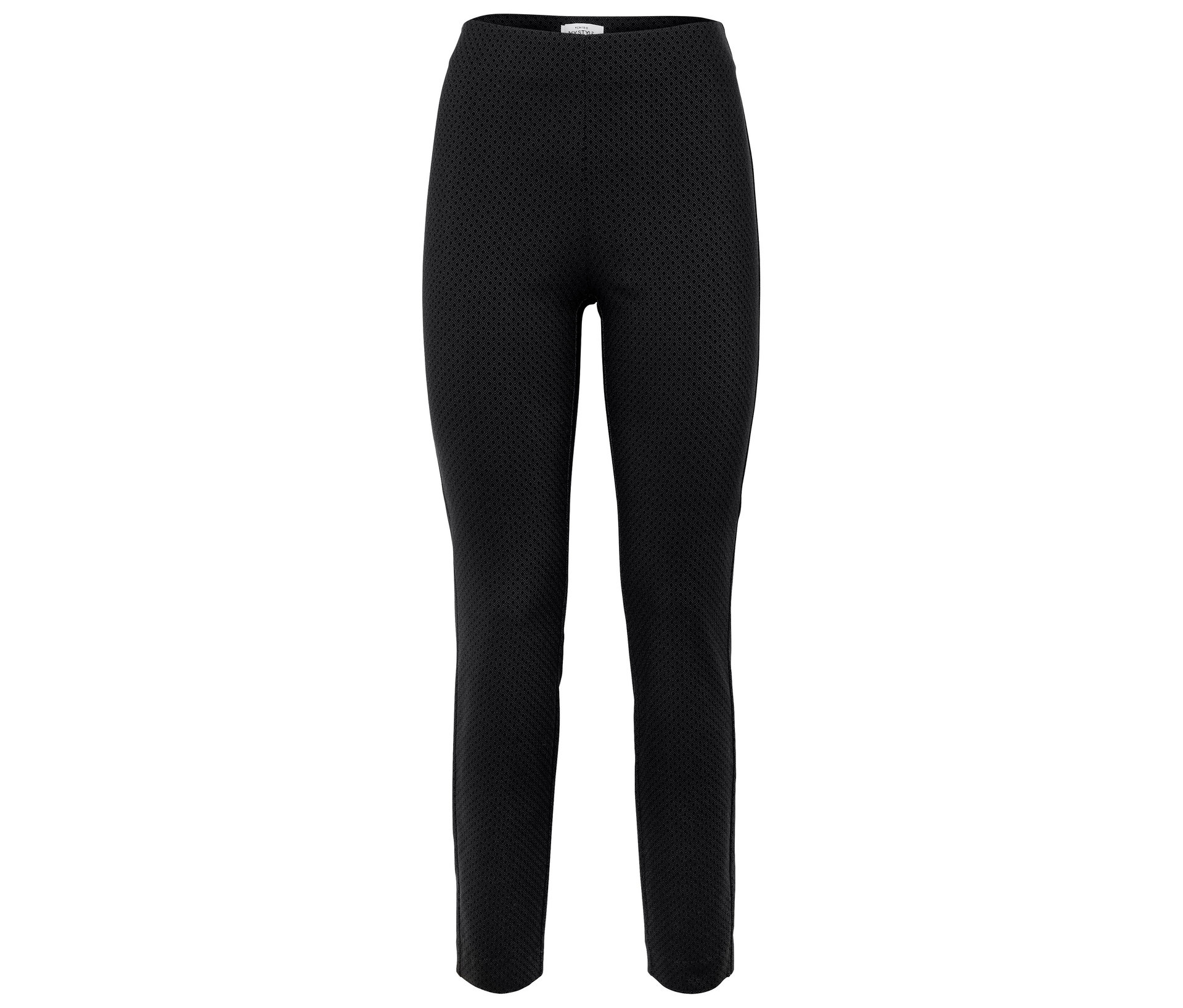 Gemusterte Jacquard-Stretchhose - Damen - Gr. 40 - anthrazit/jacquard - anthrazit