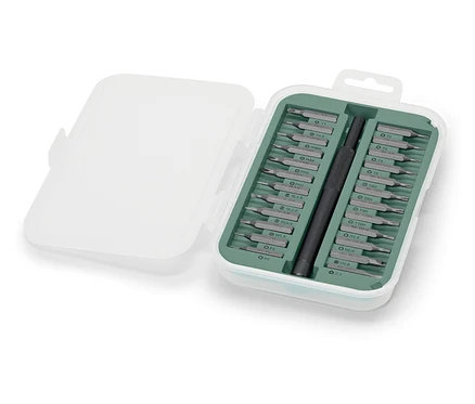Präzisions-Schraubendreher-Set in einer Kunststoffbox.