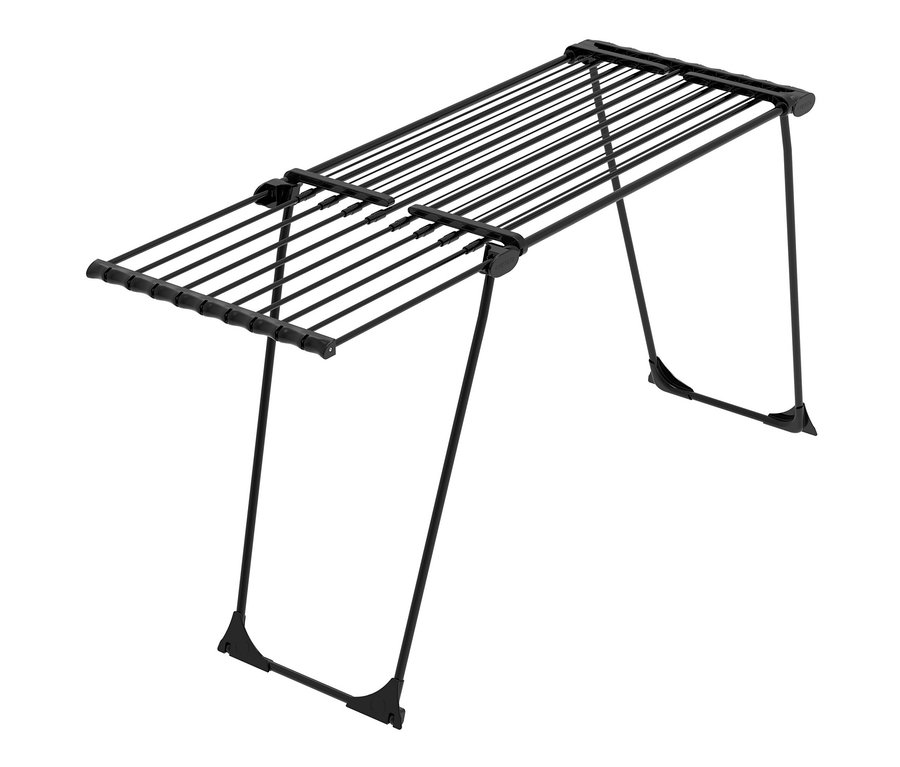 Schwarzer Teleskop-Wäscheständer »Ultra«.