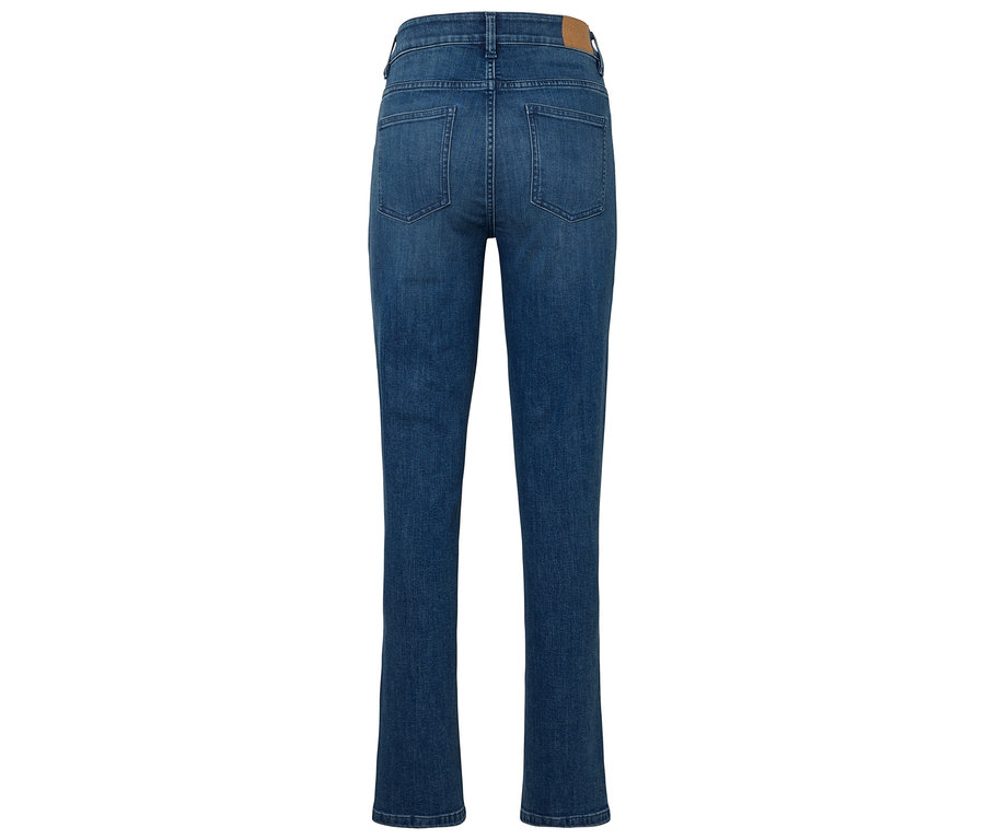 Rückansicht einer blauen Jeans.