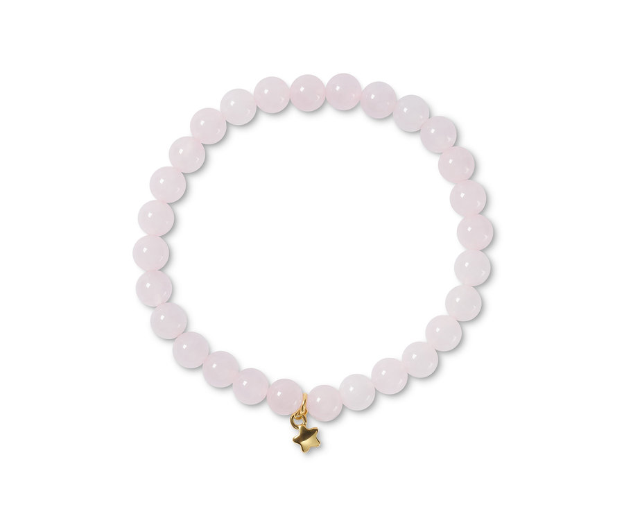 Armband aus Rosenquarz mit Stern