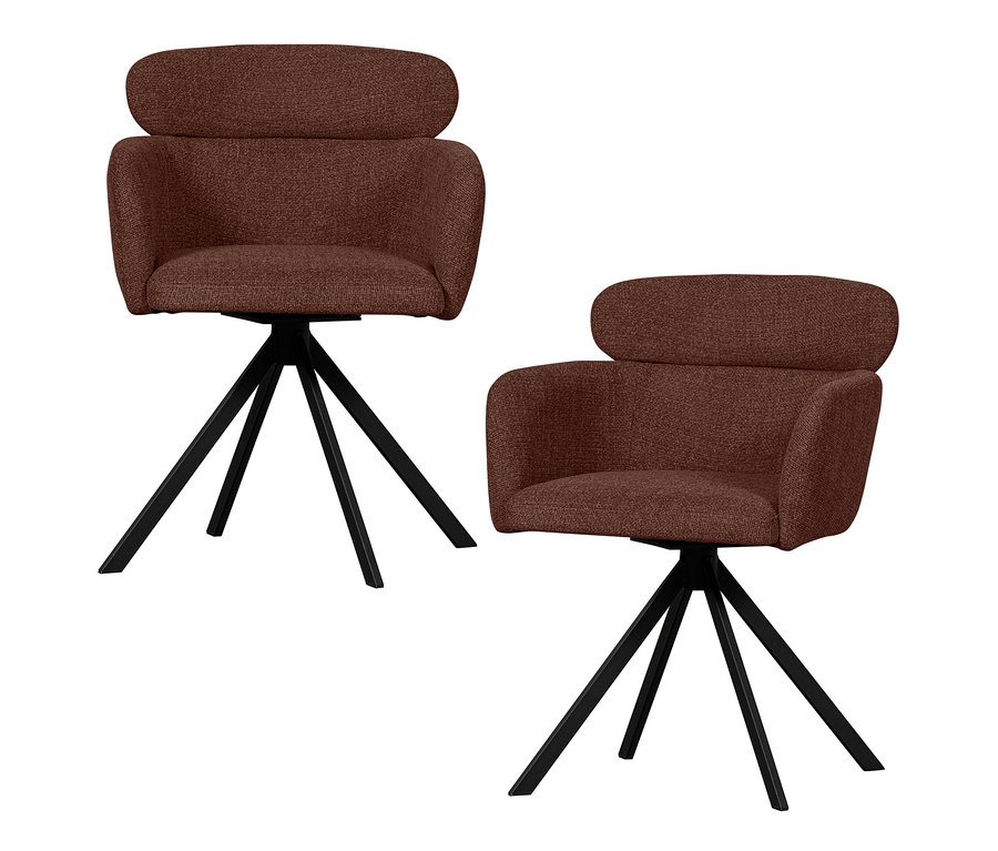 Zwei Woood Stühle »Fenne«, 2er-Set, Kastanie.