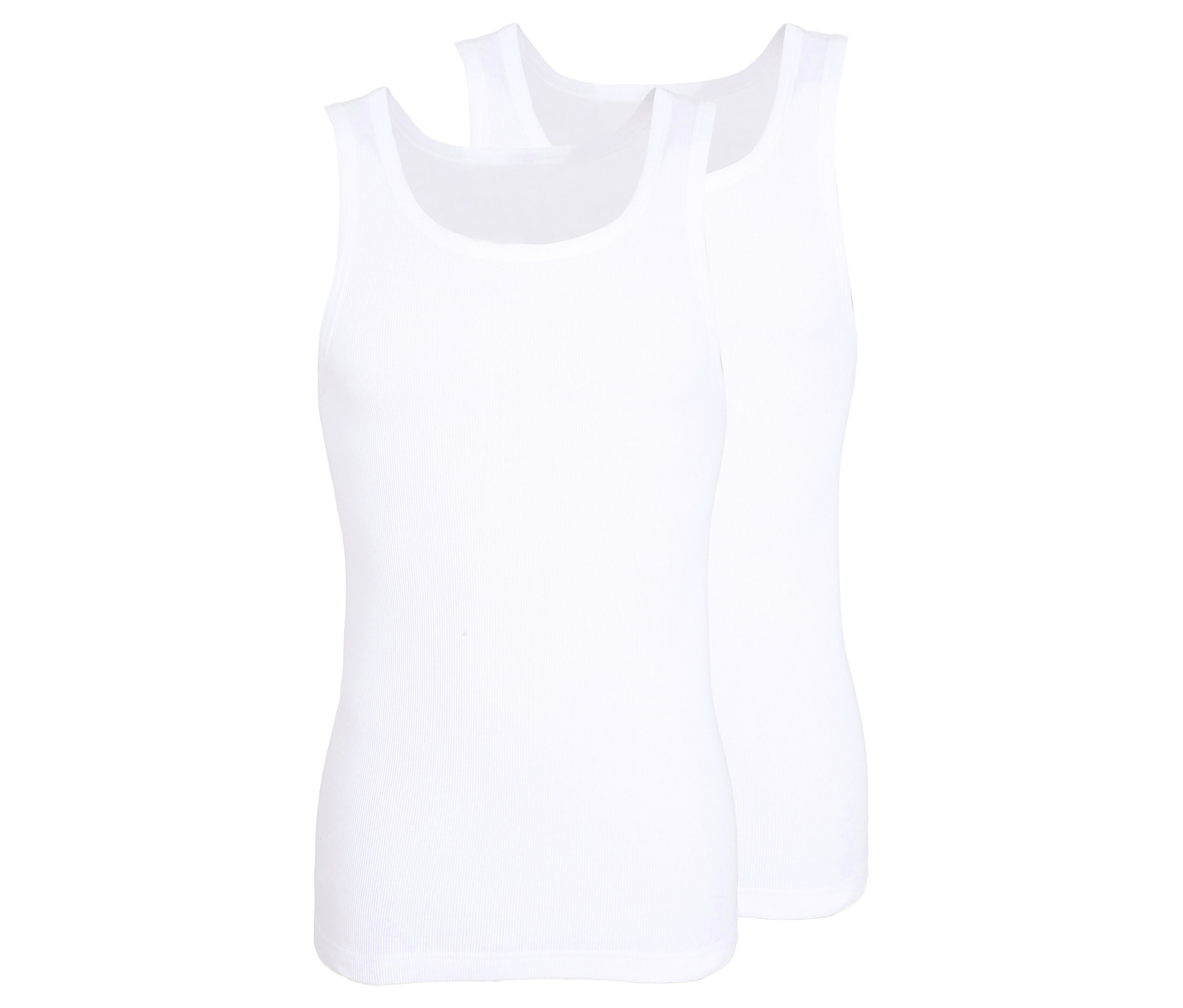 2 Tom Tailor Unterhemden »Montana« - Herren - Gr. M/5 - weiß