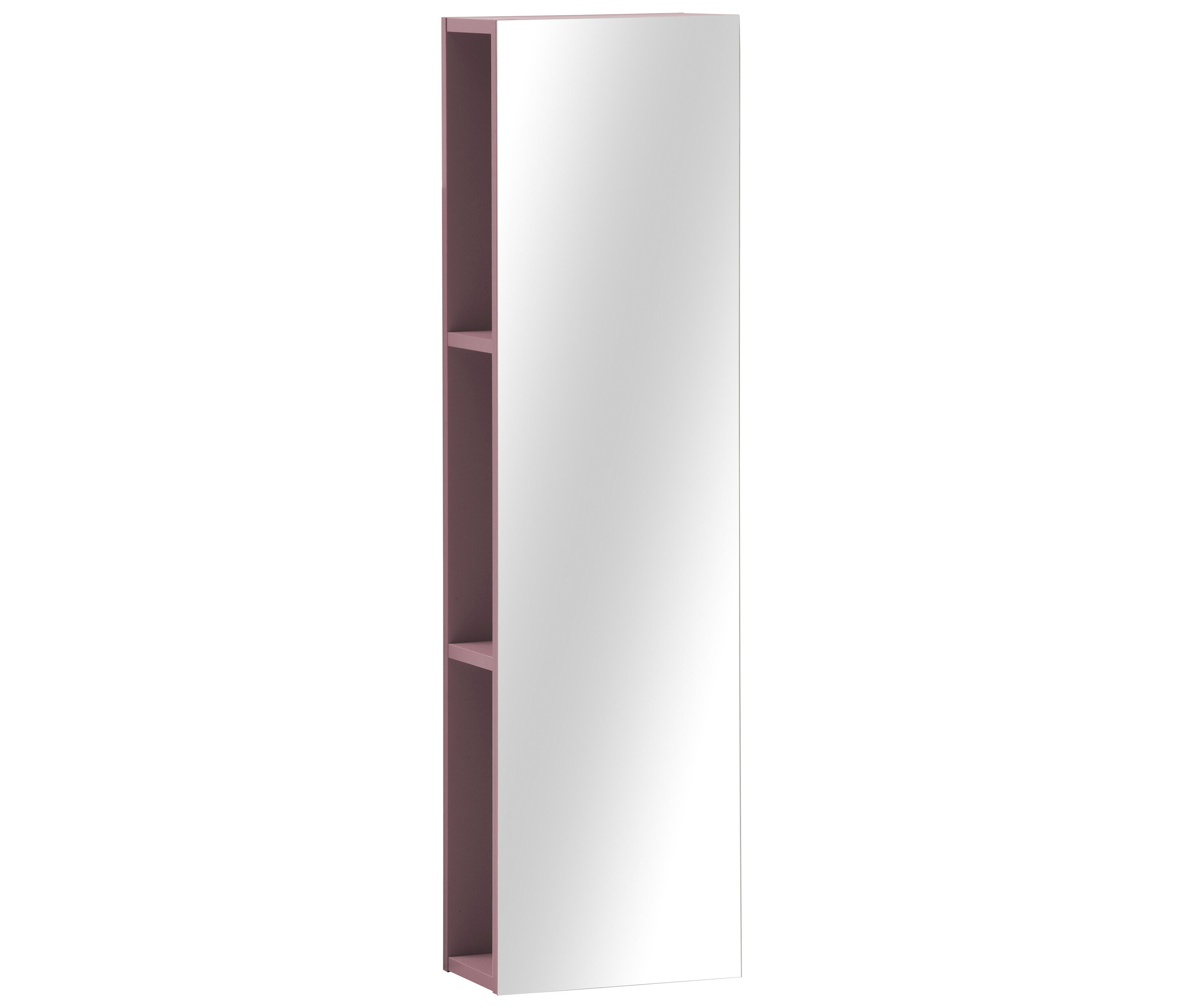 Tchibo - Spiegelregal »Piazza« - 30x19,6x110,6cm - rosa - Holz / Glas / Metall