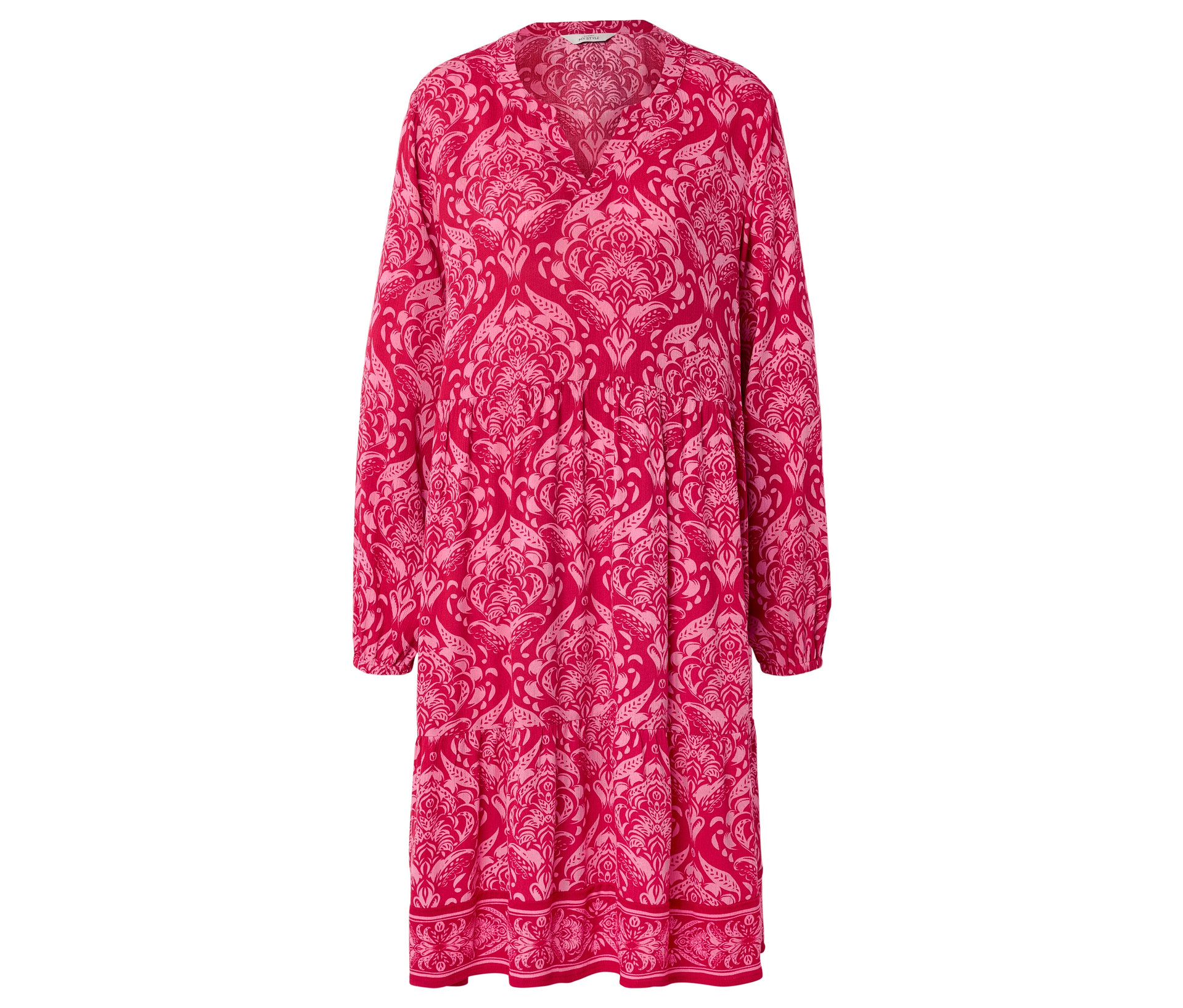Bedrucktes Webkleid - Damen - Gr. 36 - rot/print - rot