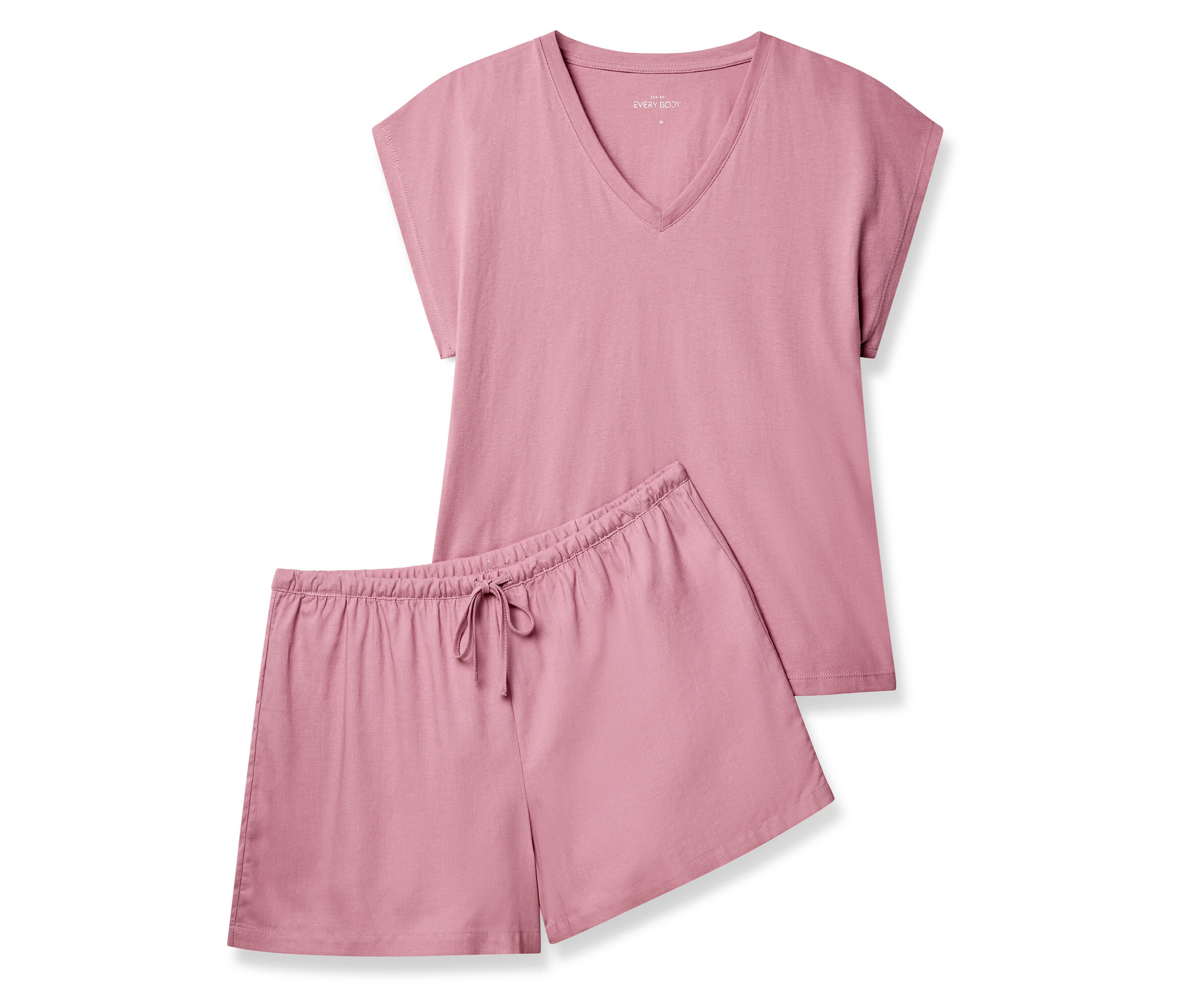 Shorty-Pyjama-Set - Damen - Gr. 38 - rosa - rosa