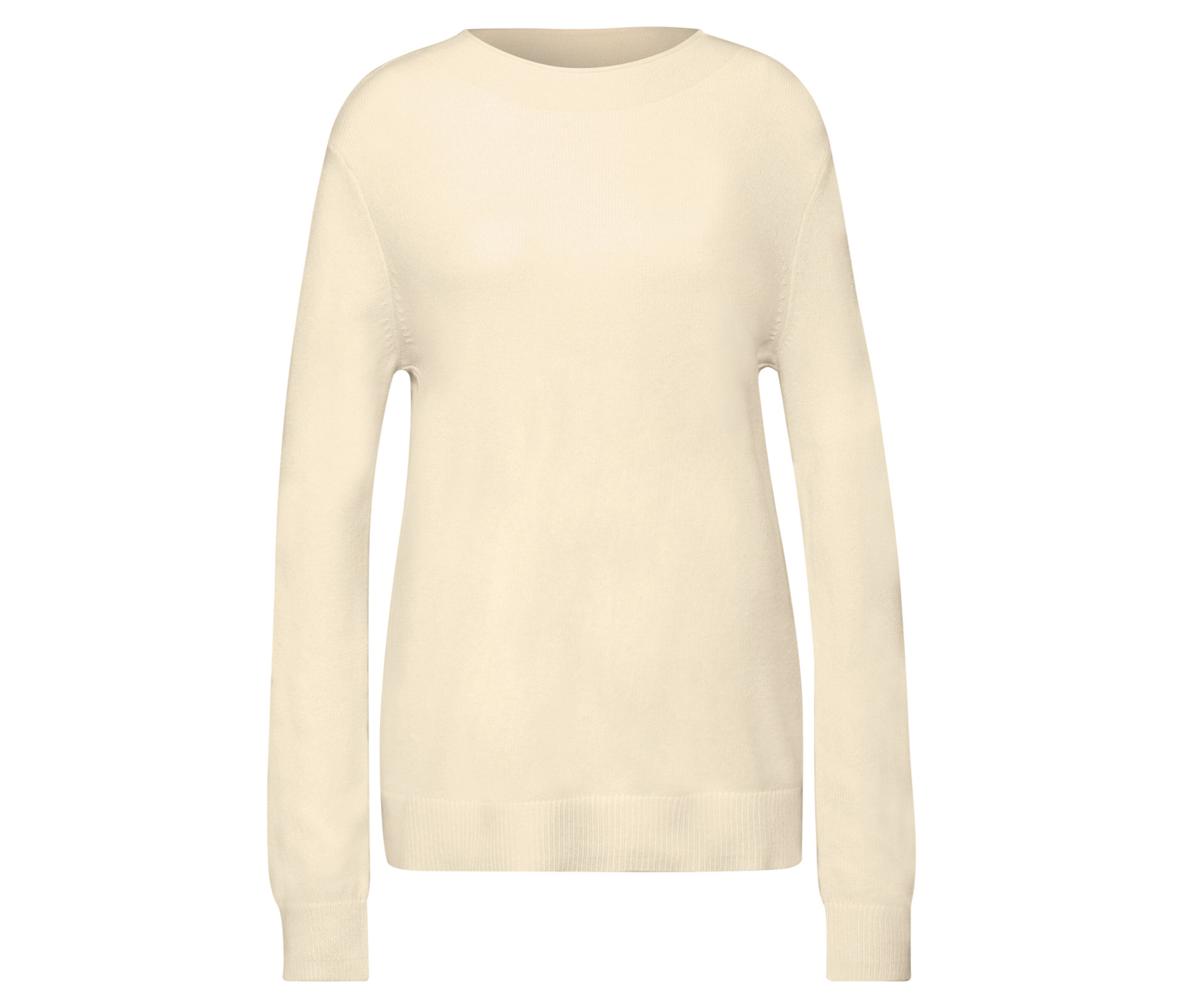 Strickpullover mit Rollkante - Damen - Gr. 44 - beige - beige