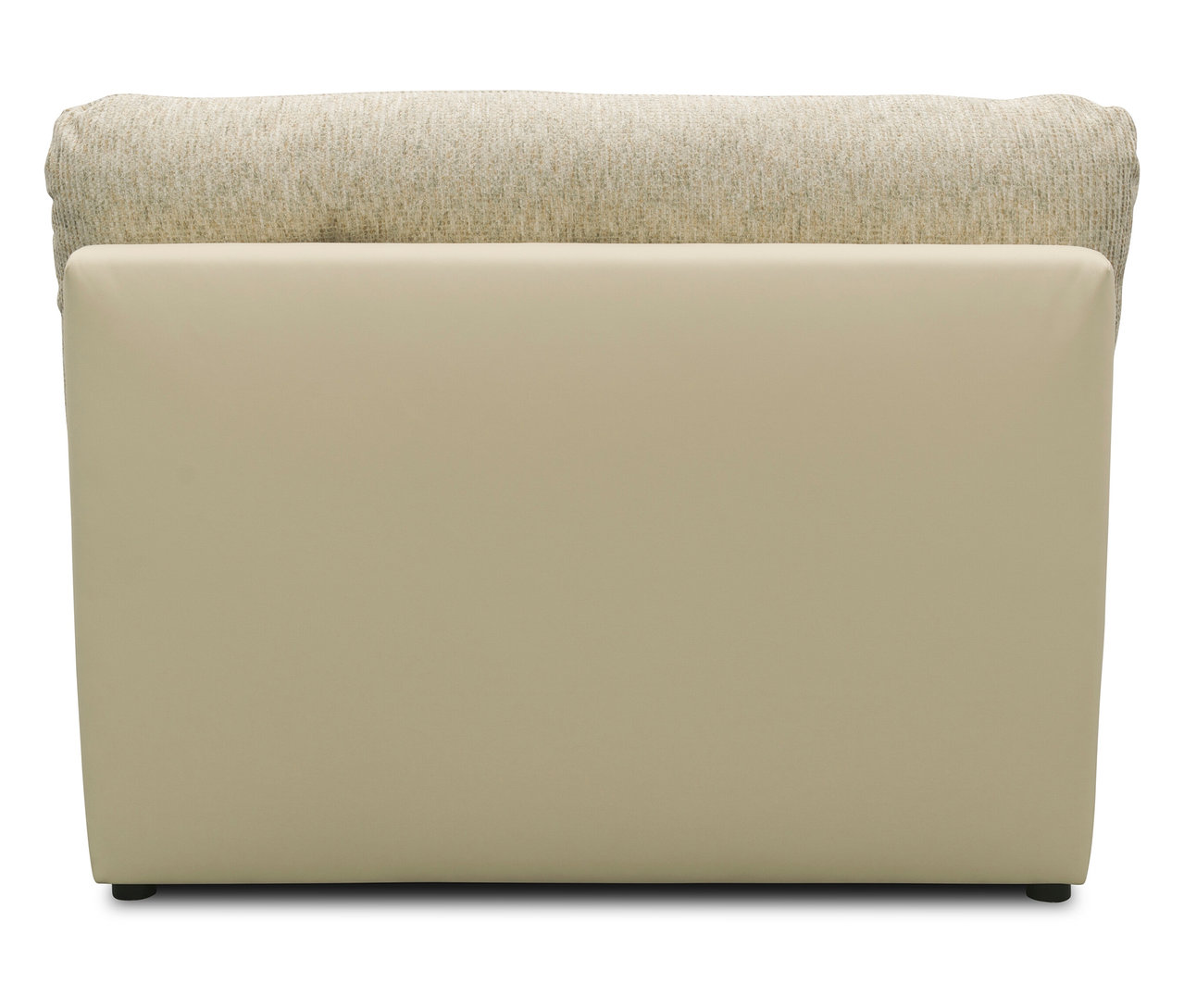 Rückansicht des DOMO Sofa »800 026«, Einermodul mit beigem Stoffbezug und hellbeiger Rückseite.