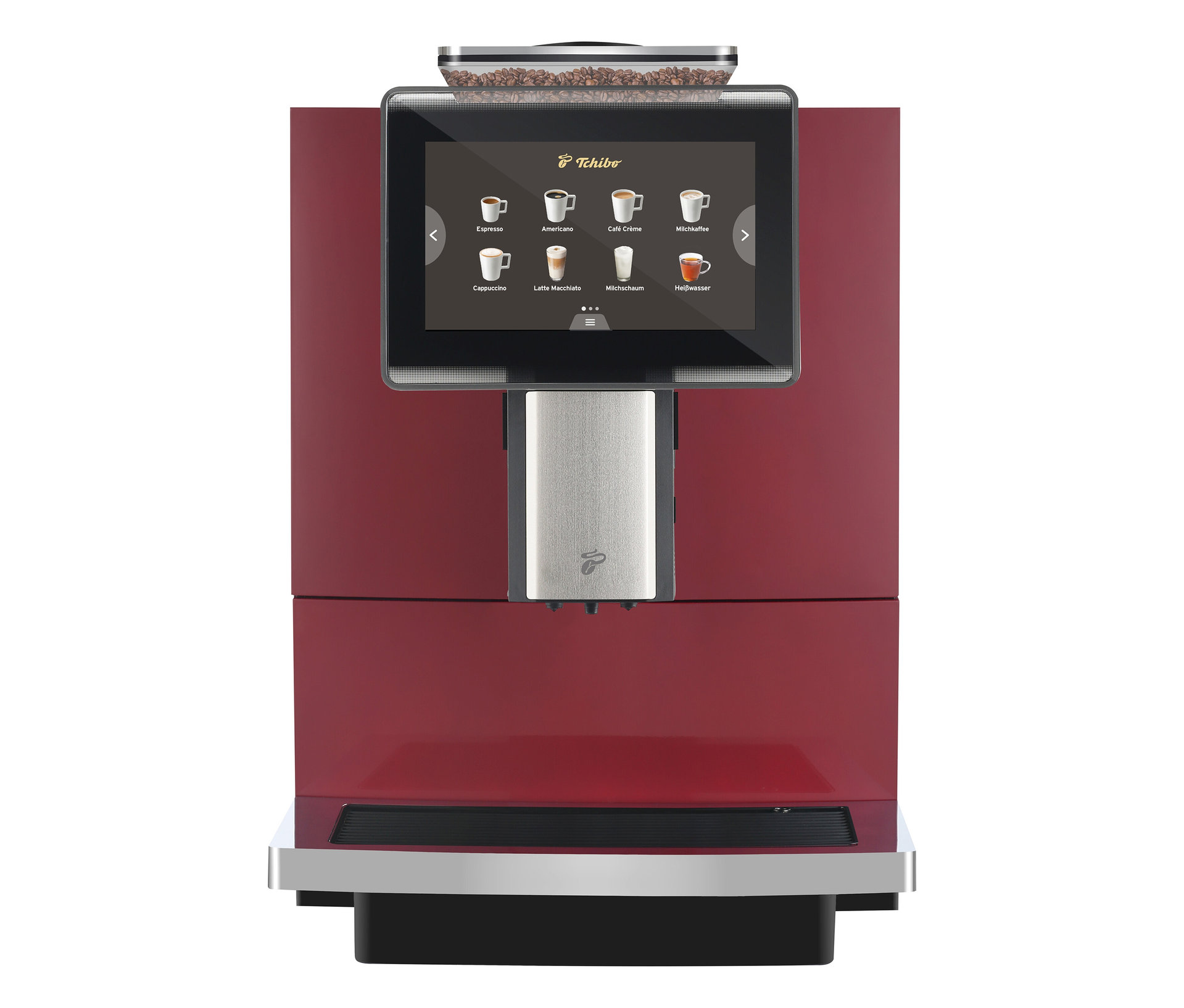 Profi-Kaffeevollautomat »Tchibo Office« inkl. Wasserfilter, rot - Kunststoff / Edelstahl