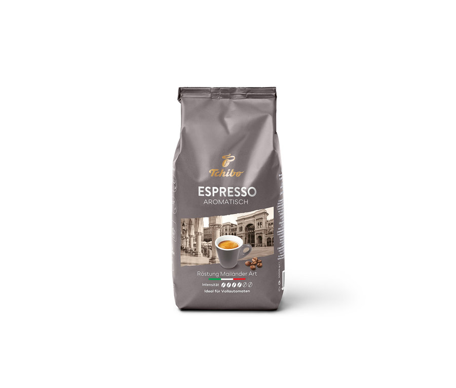 Graue Verpackung Espresso Aromatisch - 1 kg Ganze Bohne.