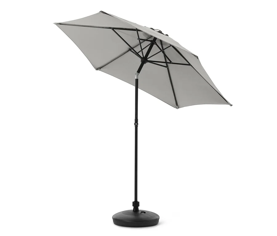 Grauer Sonnenschirm »Easy Open« – 2,5 m, Aluminium.