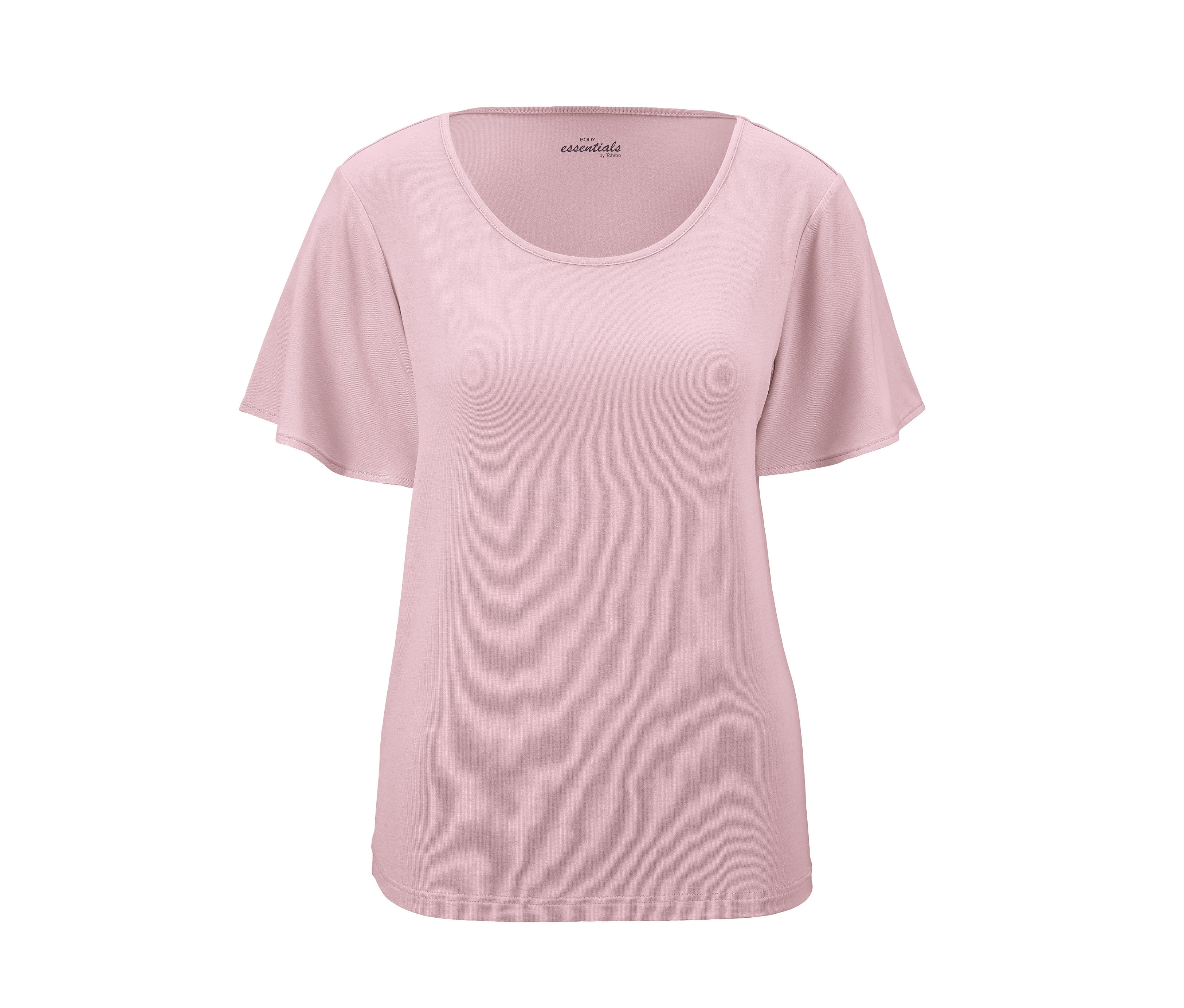 Rosa Pyjama-Oberteil mit kurzen Ärmeln.