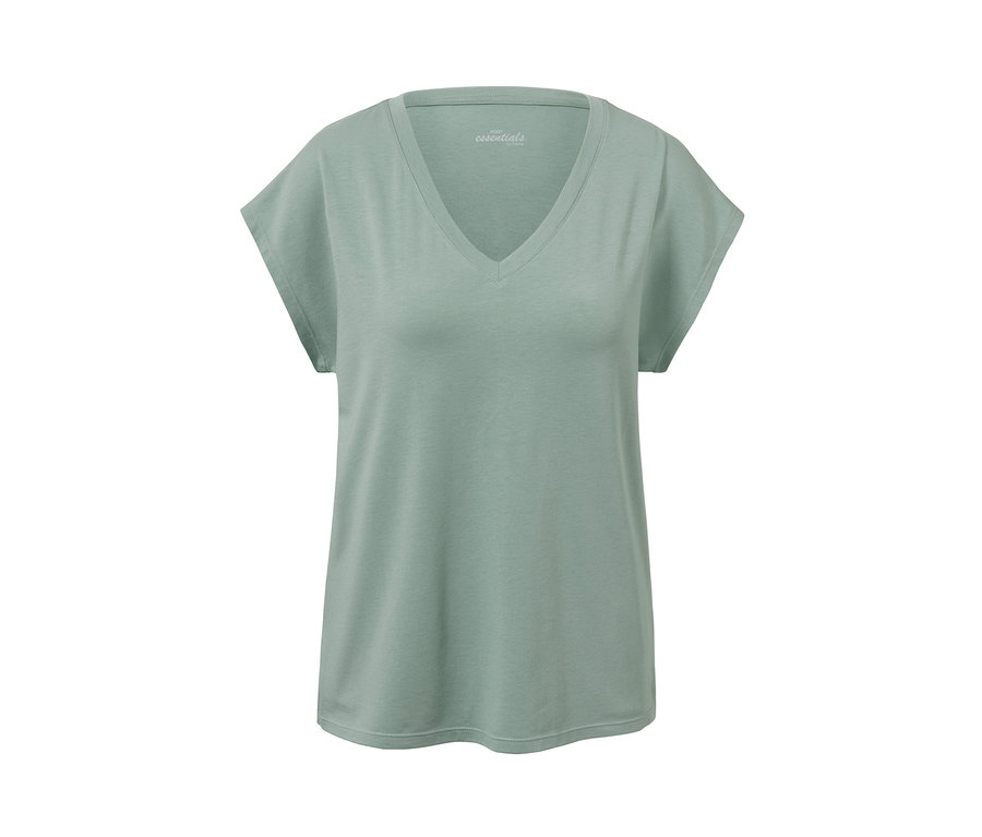 Ein grüner Shorty-Pyjama mit V-Ausschnitt.