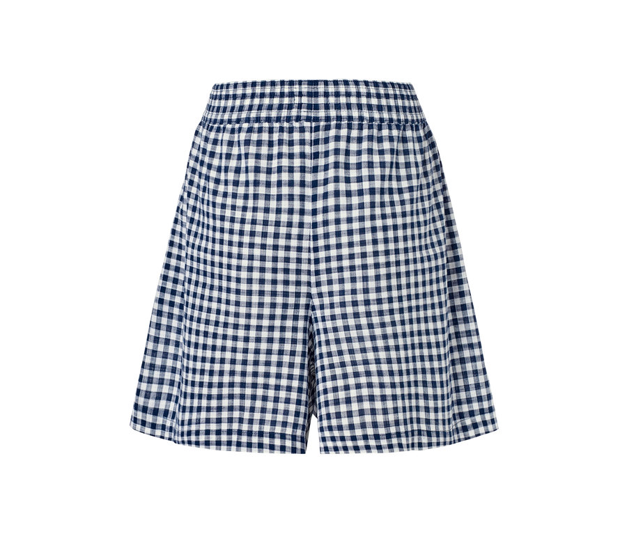 Karierte Webshorts mit Gummibund.