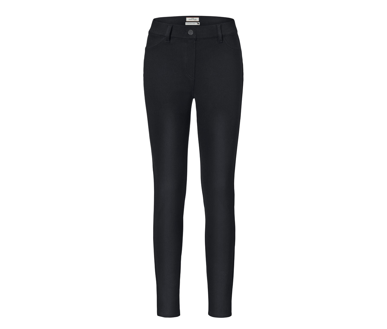 Schwarze Jeggings.