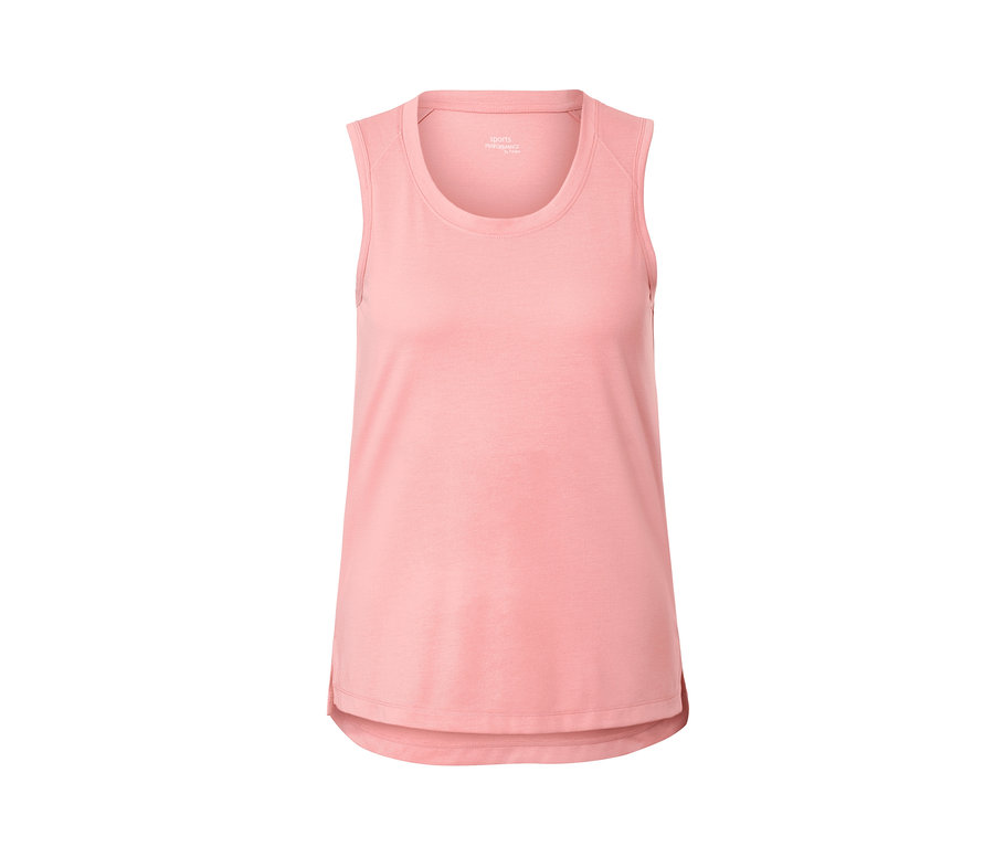 Rosafarbenes Sporttop aus einem zweiteiligen Set.