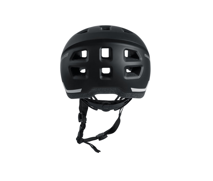 Nahaufnahme eines Fahrradhelms.