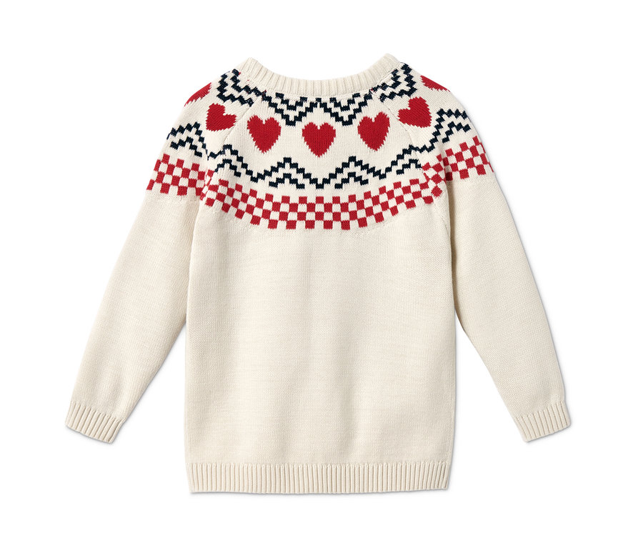 Ein Norweger-Strickpullover.