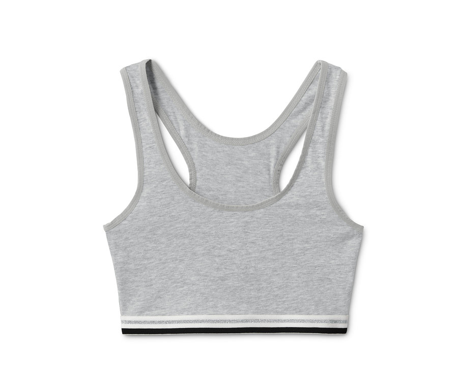 Graues Mädchen-Bustier aus einem 3er-Set.