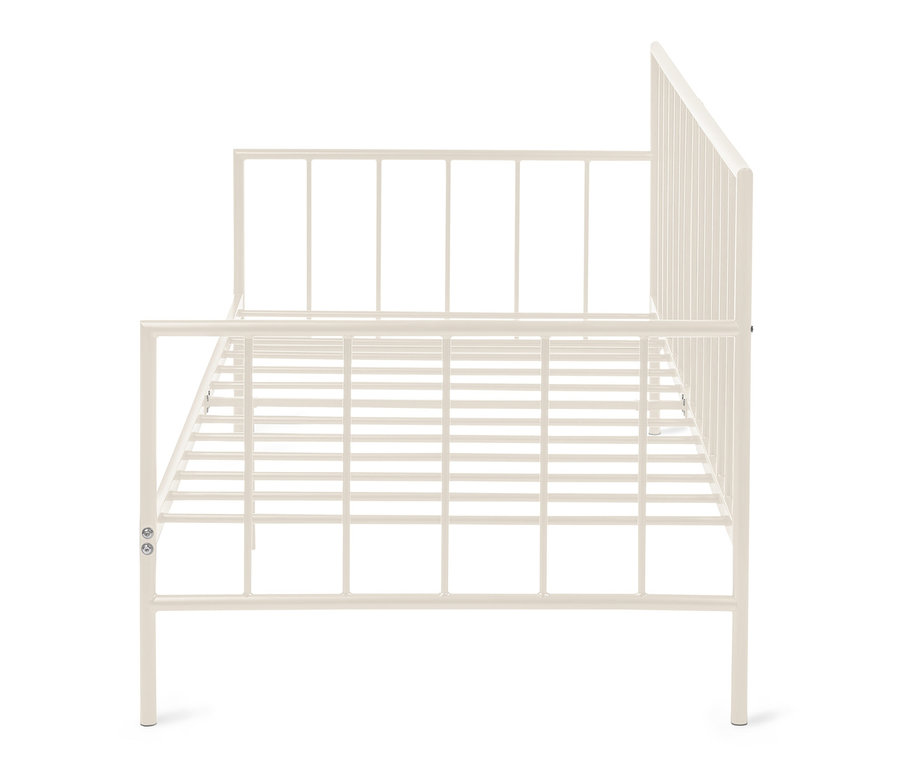 Ein beiges Daybed, ca. 90 x 200 cm, mit Lattenrost.
