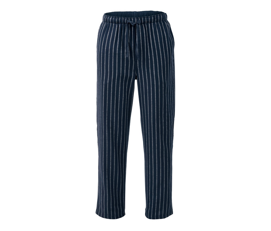 Gestreifte Flanellhose des Pyjamas.