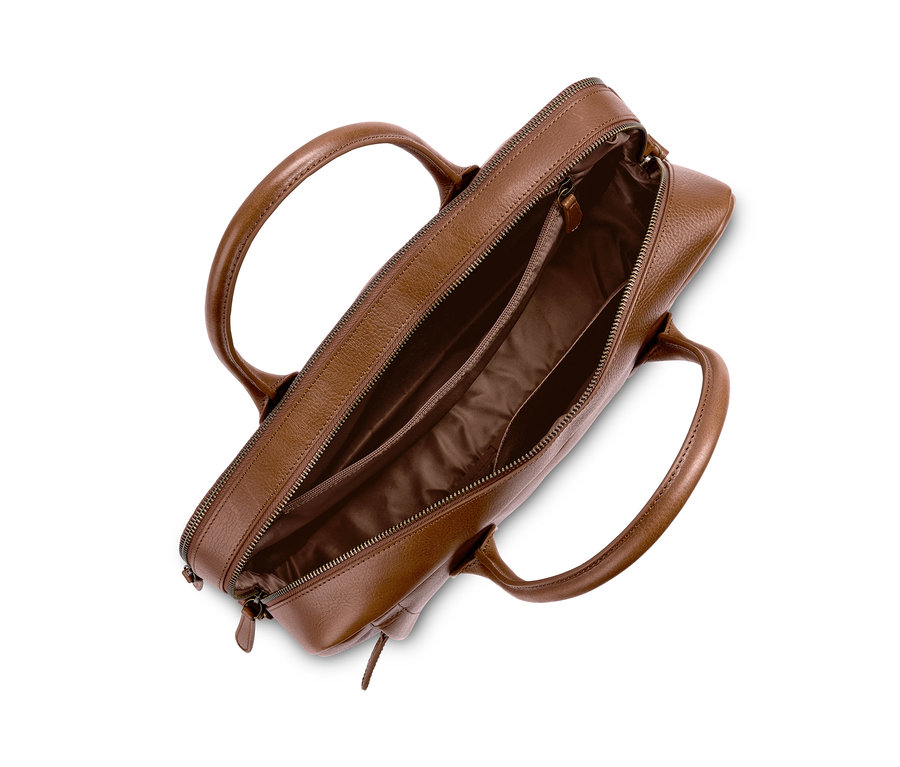 Offene Leder-Businessbag.