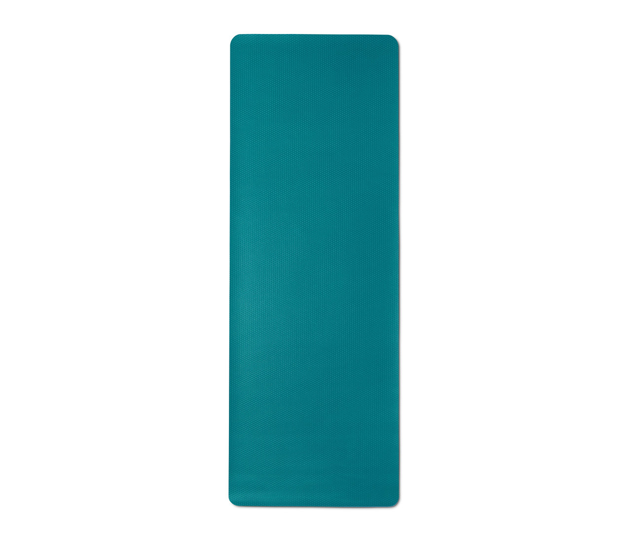 Eine grüne Yoga- und Fitnessmatte.