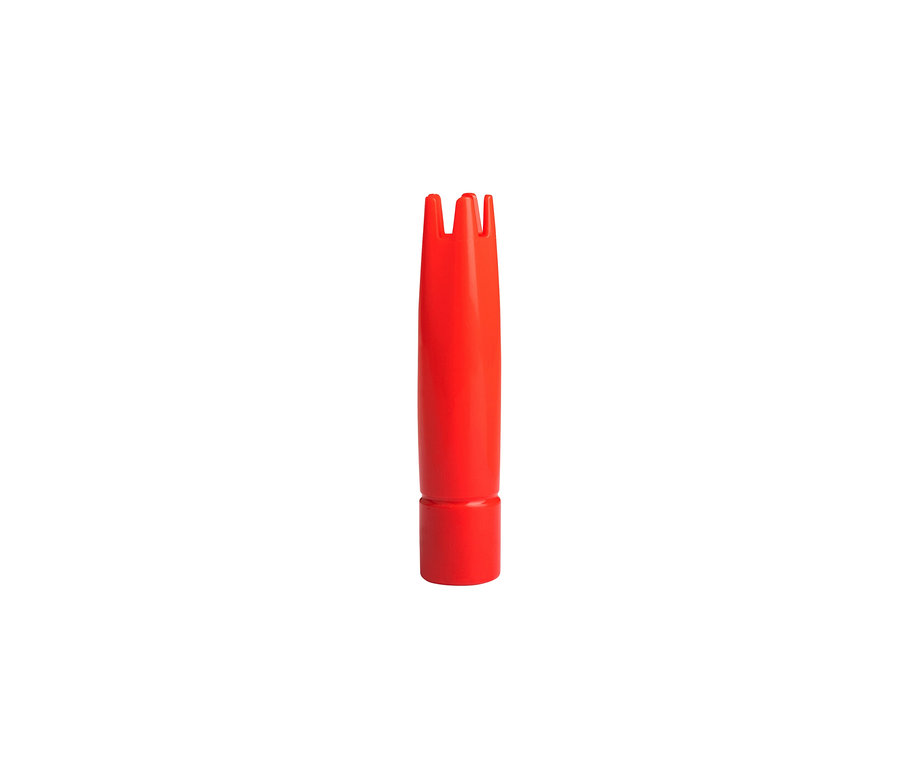 Roter Aufsatz für ISI Creative Whip, 0,5 l, vor weißem Hintergrund.