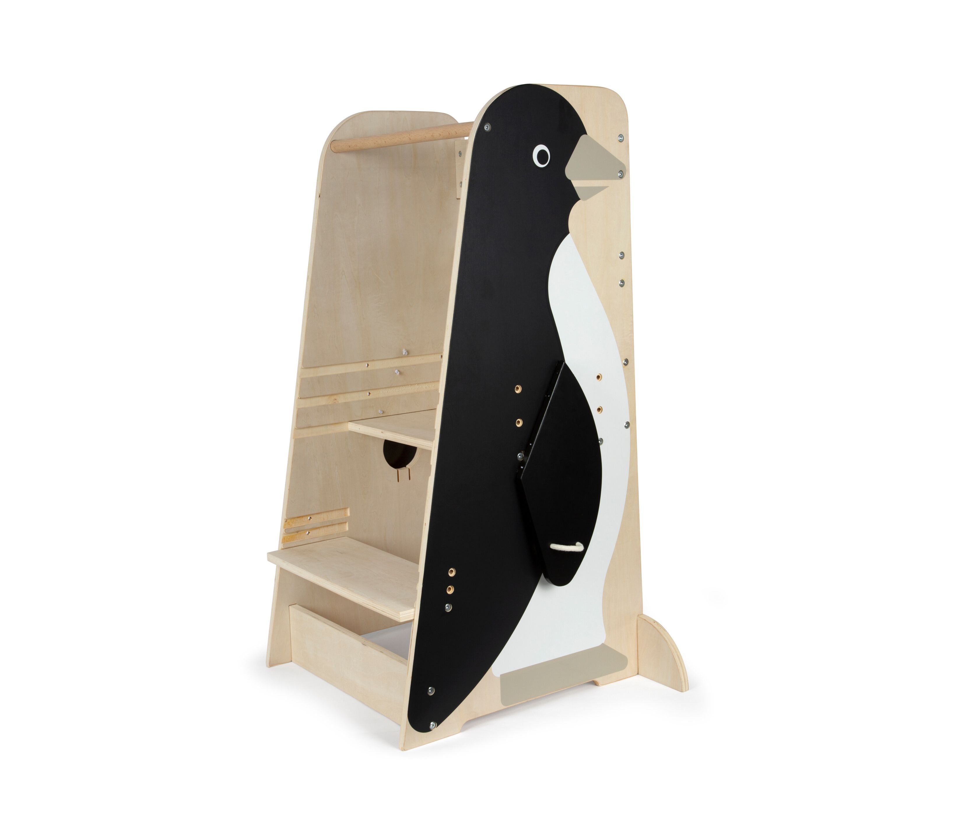 Thumbnail - small foot Lernturm Pinguin »Wildlife« - 64x53x92cm - schwarz - Holz