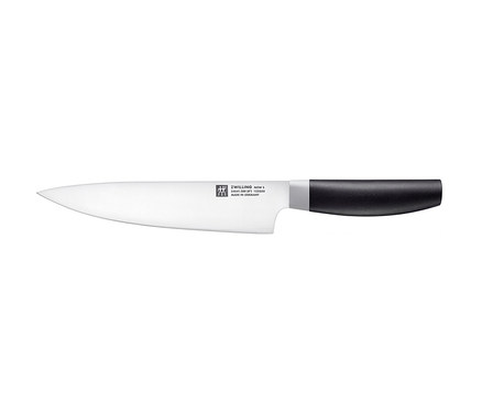 Ein ZWILLING 7-teiliger Messerblock »Now S« Messer mit schwarzem Griff.
