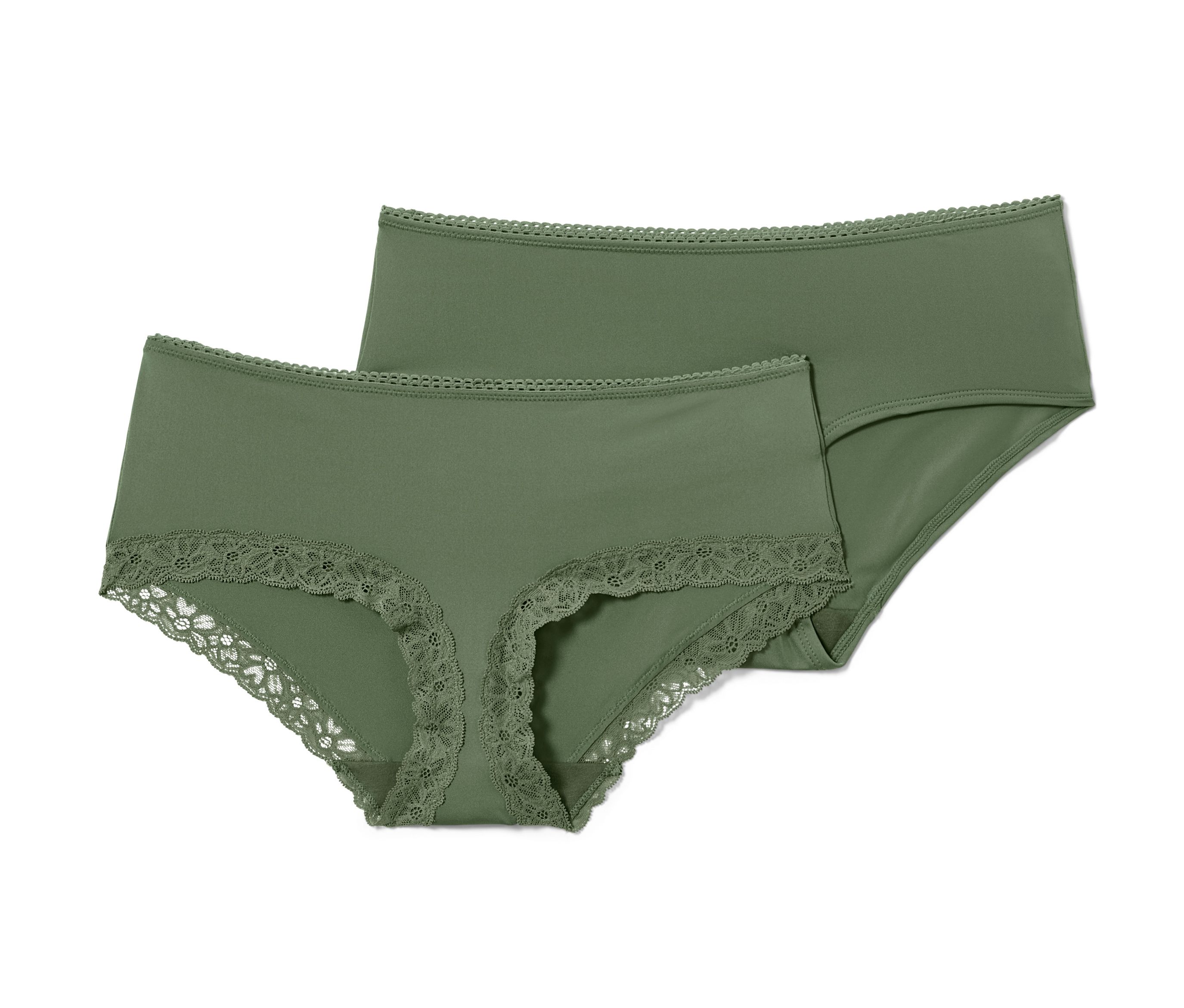 Tchibo - 2 Pantys - Damen - Gr. S - olivgrün