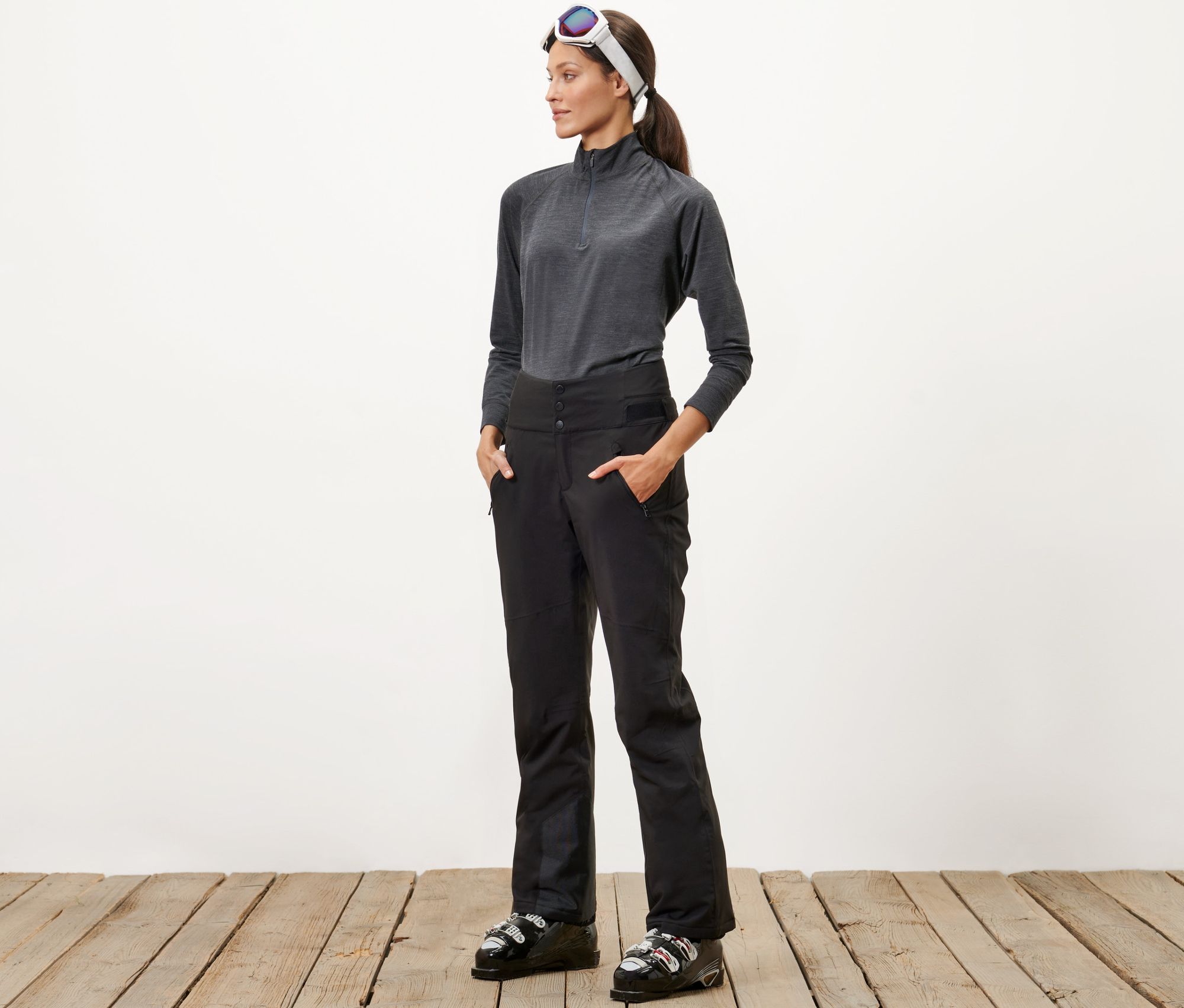 Thumbnail - Tchibo - High-Waist-Skihose - Damen - Gr. 36 - schwarz