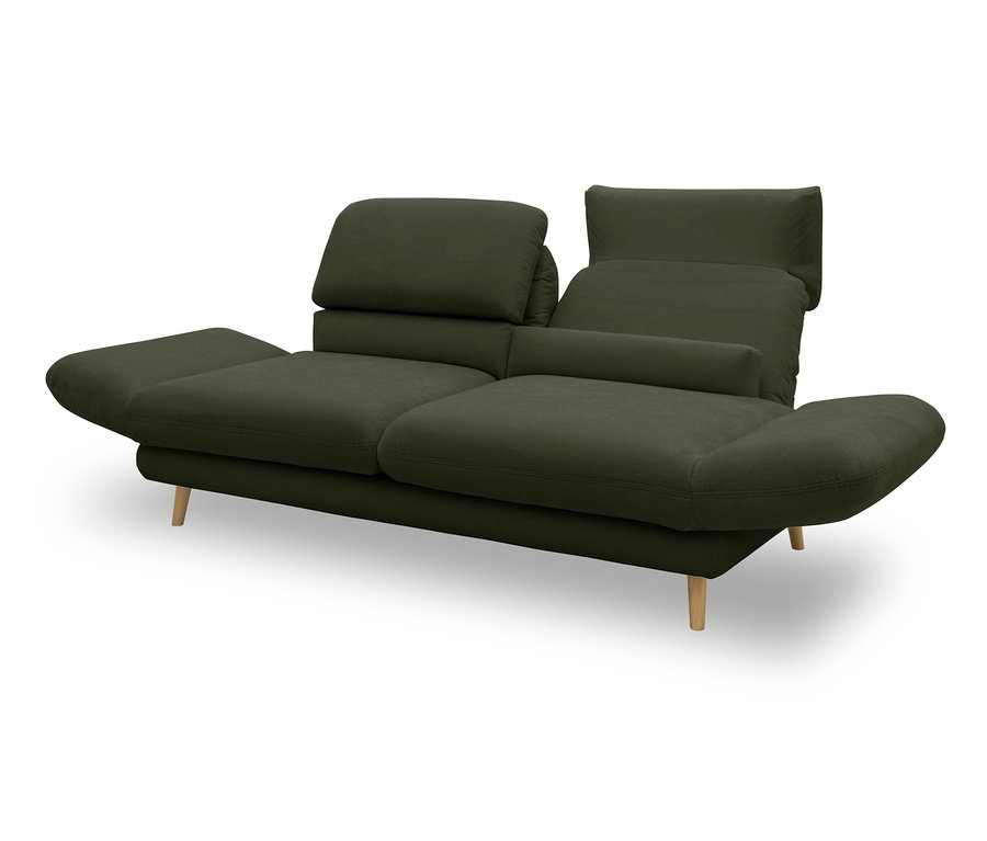 Grünes, drehbares 2-Sitzer-Sofa »Malaga« von DOMO collection.