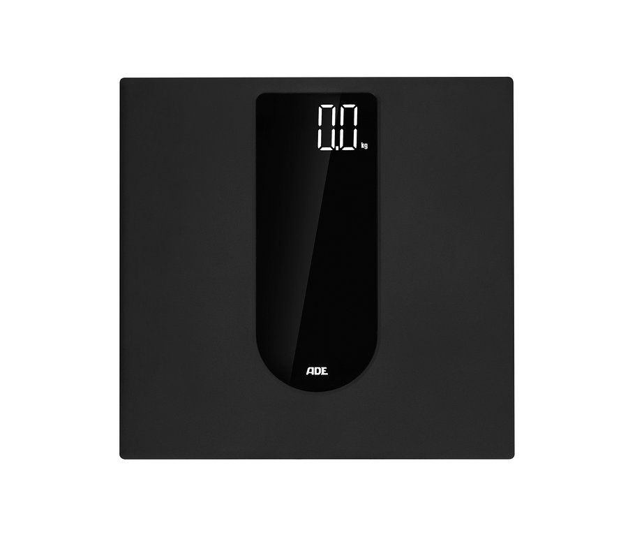 Schwarze digitale ADE Personenwaage.