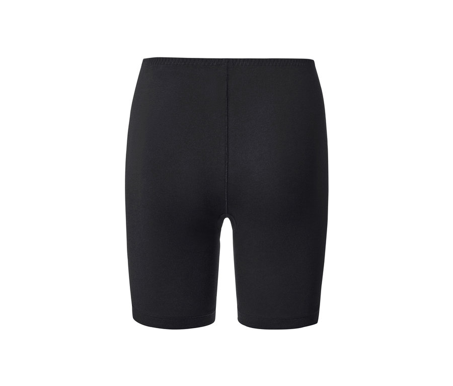 Schwarze 2er-Radler-Shorts.