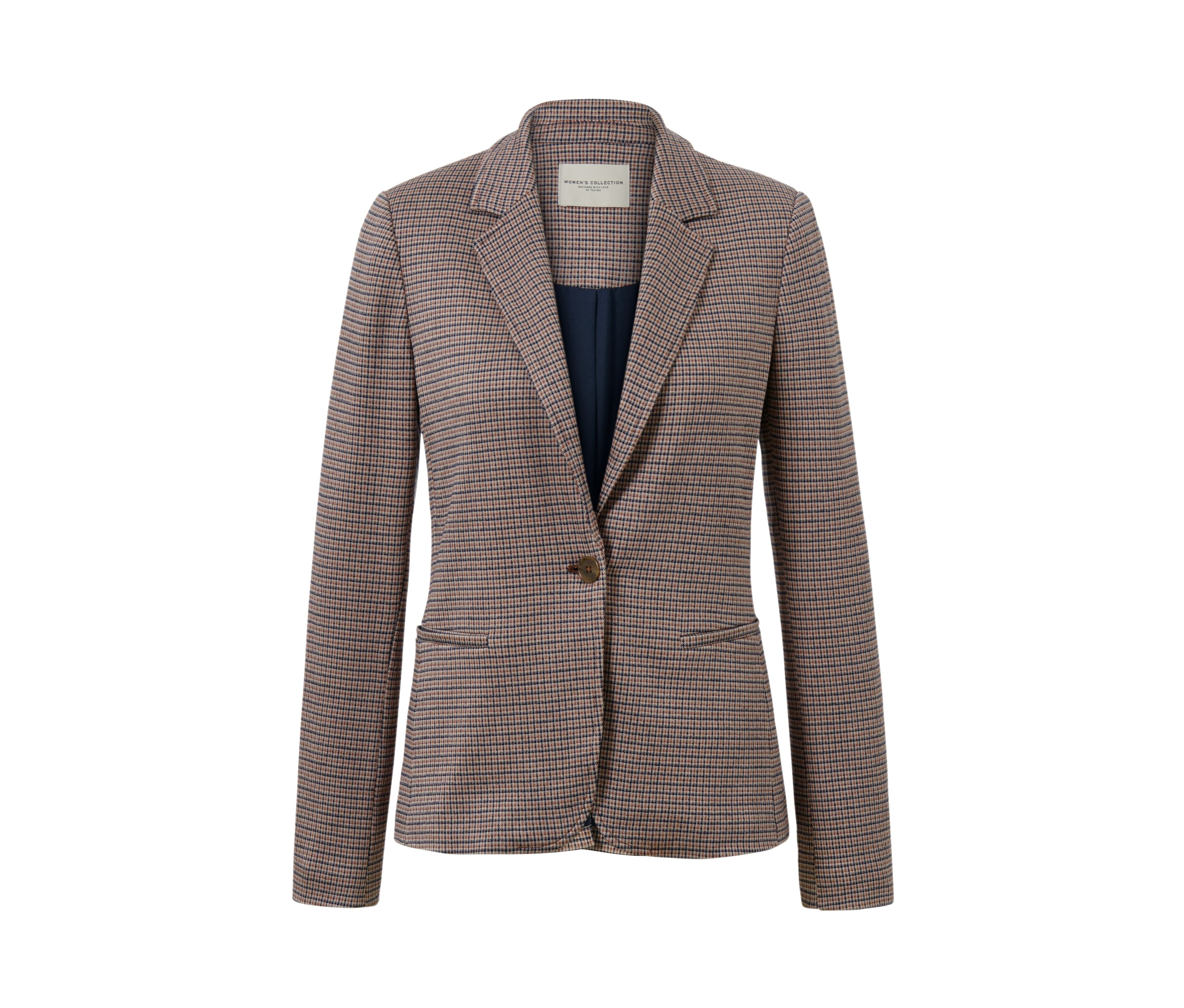 Tchibo - Karierter Sweatblazer - Damen - Gr. 36 - weiß/kariert