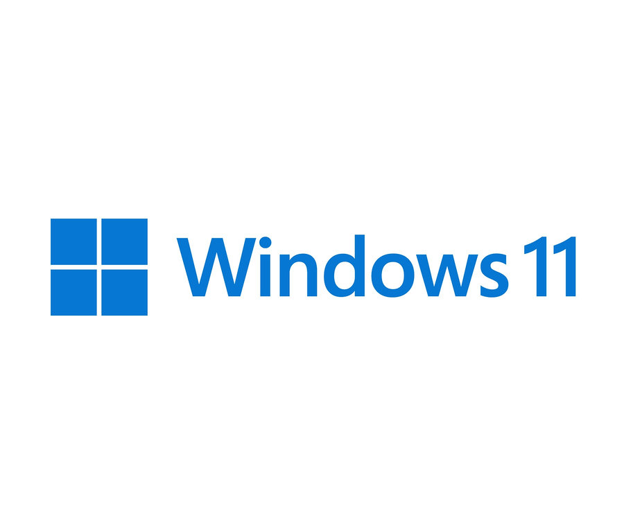 Blaues Windows 11 Logo auf weißem Hintergrund.